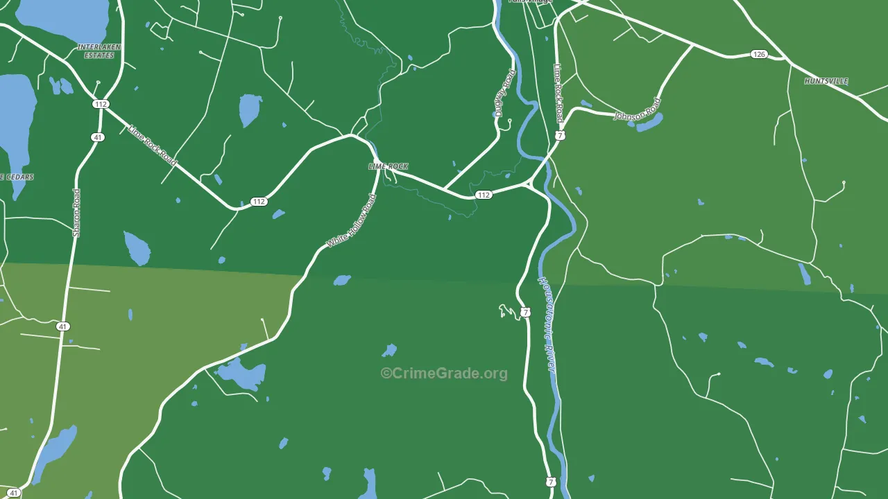 Lime Rock, CT Map of Vehicle Theft Rates