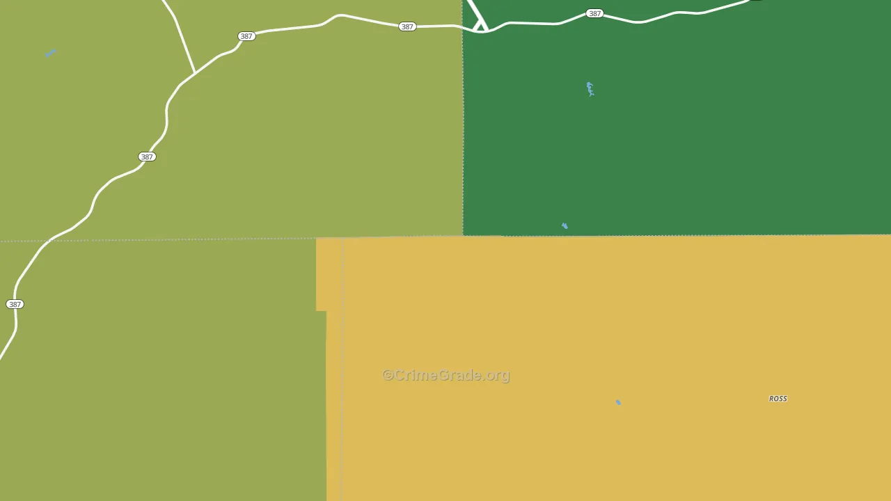 Linch, WY Map of Vehicle Theft Rates