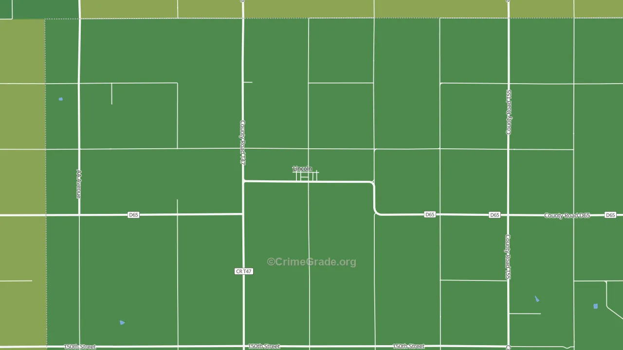 Lincoln, IA Map of Vehicle Theft Rates