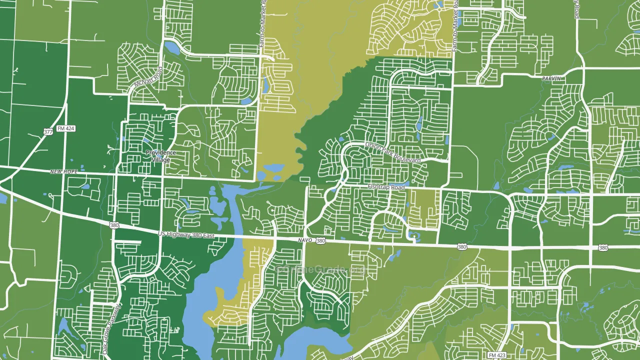 Lincoln Park, TX Map of Vehicle Theft Rates