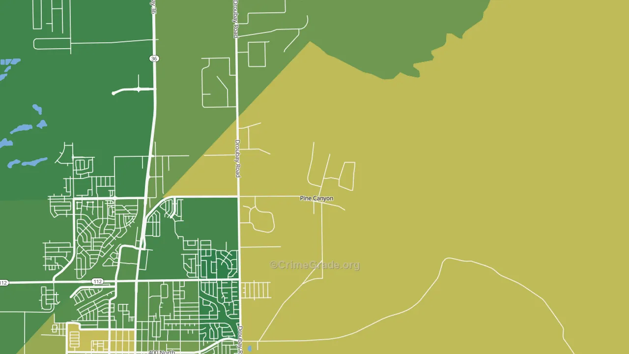 Lincoln, UT Map of Vehicle Theft Rates
