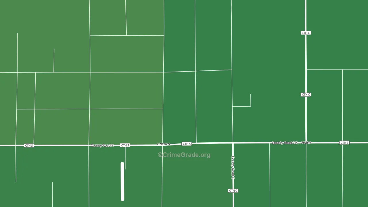 Lincoln, WI Map of Vehicle Theft Rates
