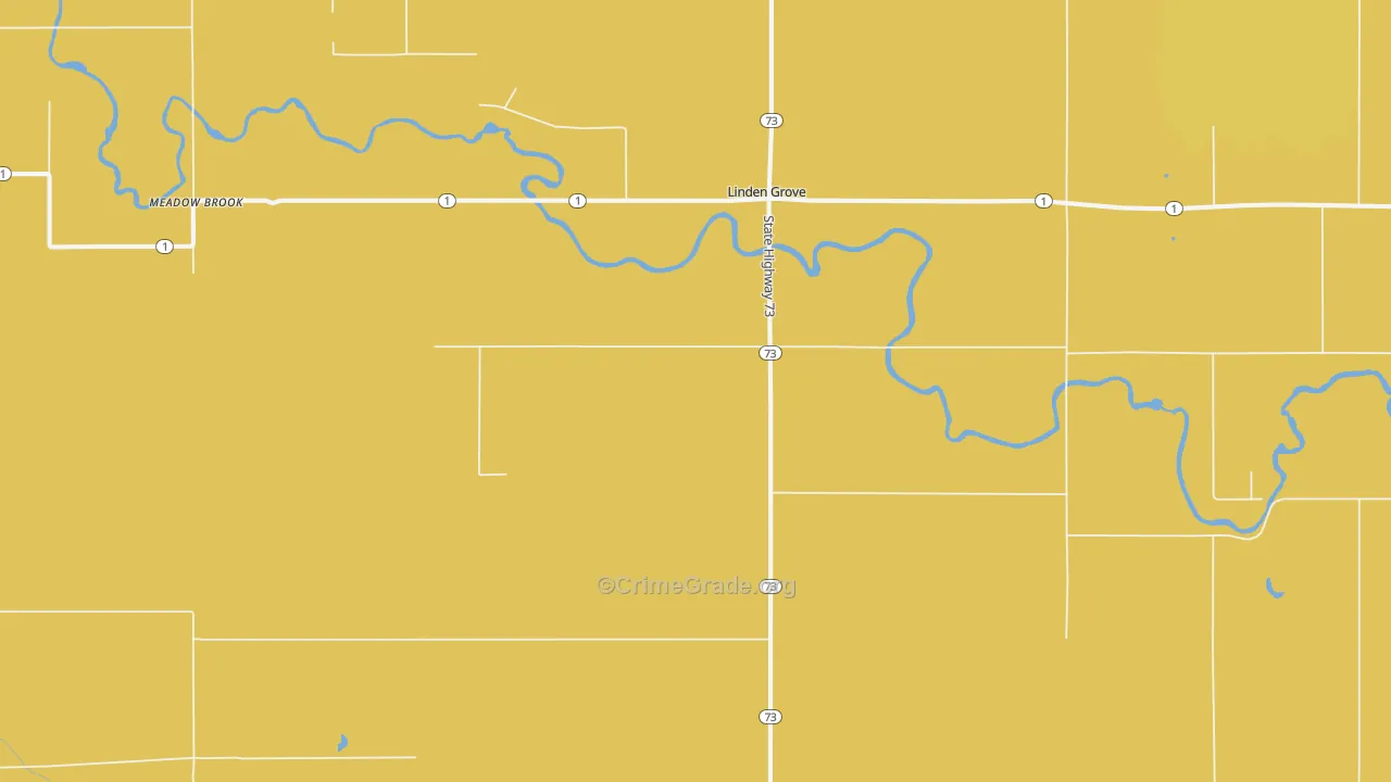 Linden Grove, MN Map of Vehicle Theft Rates