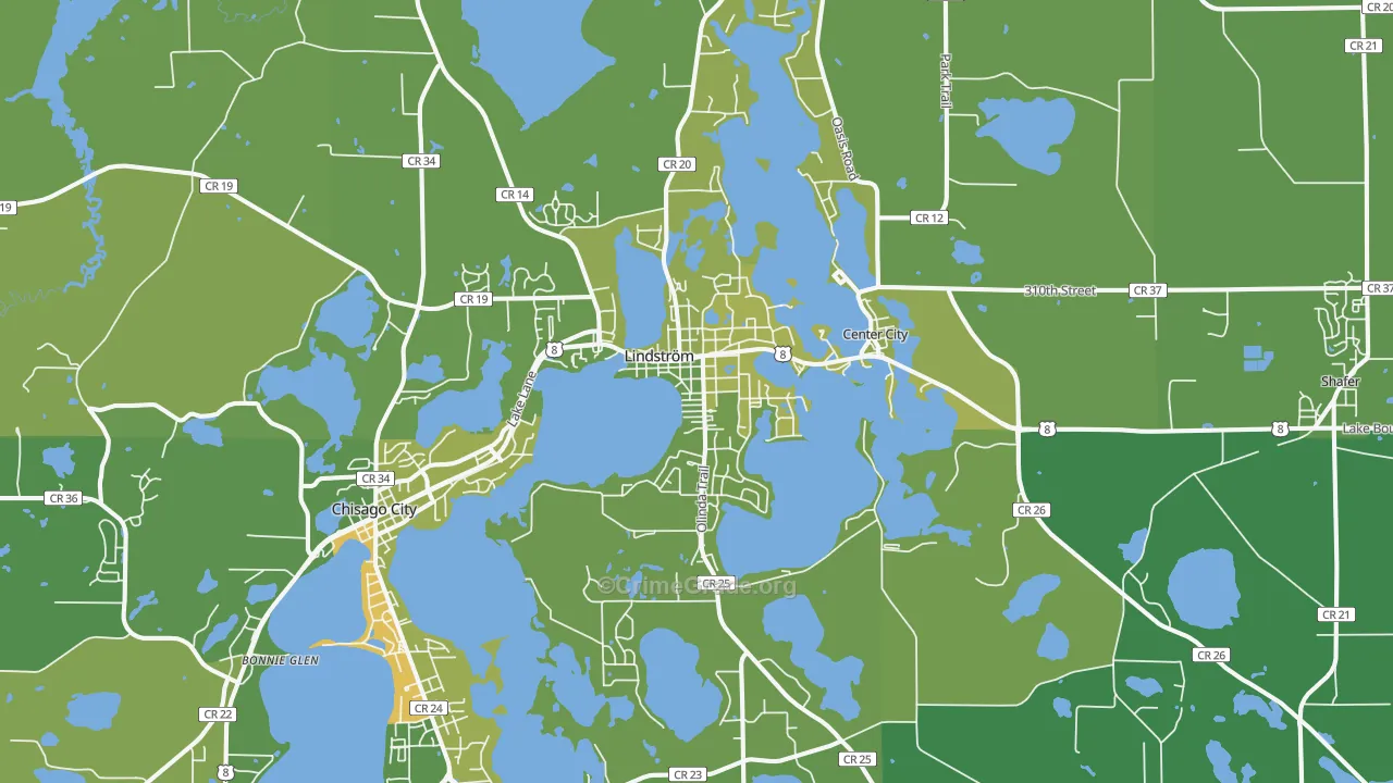 Lindstrom, MN Map of Vehicle Theft Rates