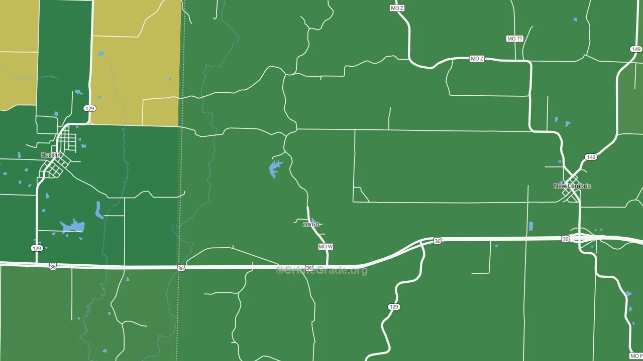 Lingo, MO Map of Vehicle Theft Rates