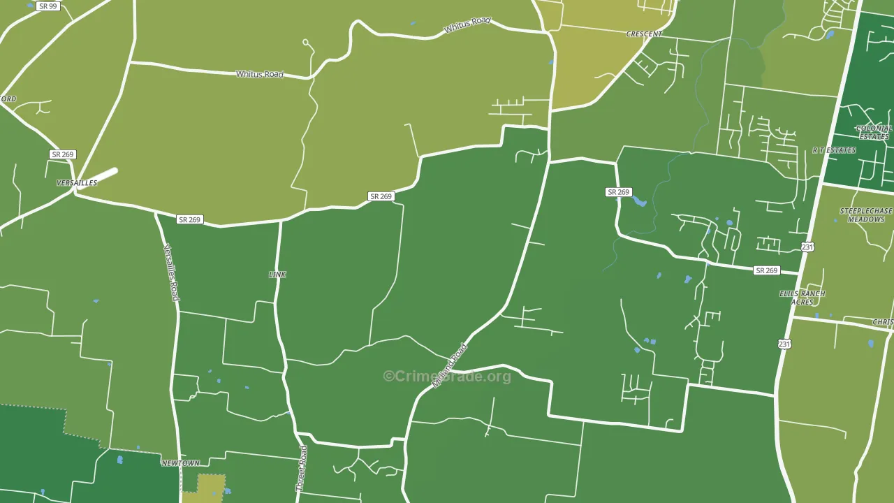 Link, TN Map of Vehicle Theft Rates