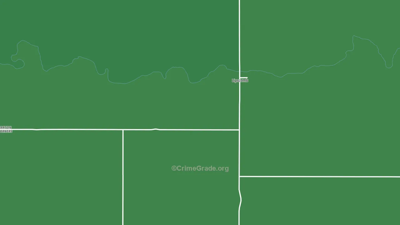 Lipscomb, TX Map of Vehicle Theft Rates