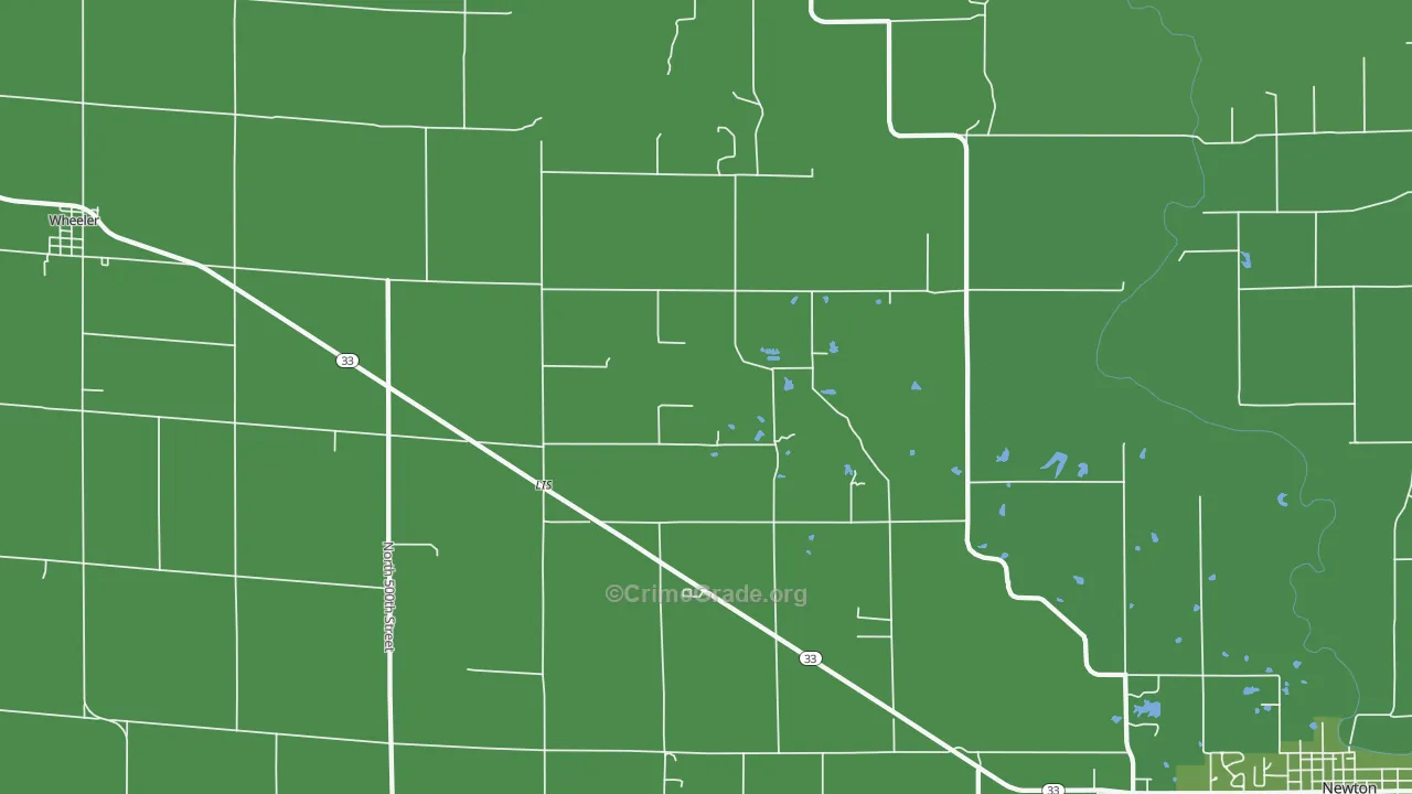 Lis, IL Map of Vehicle Theft Rates