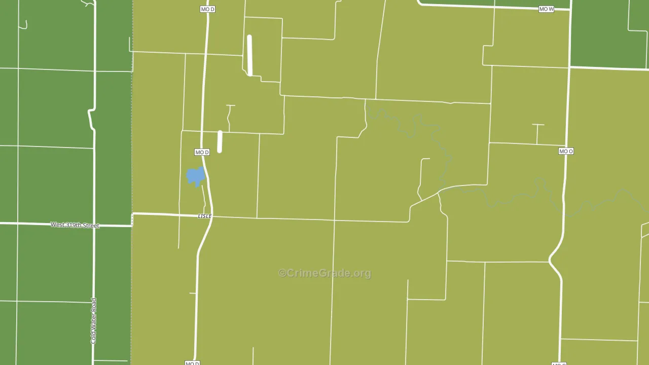 Lisle, MO Map of Vehicle Theft Rates