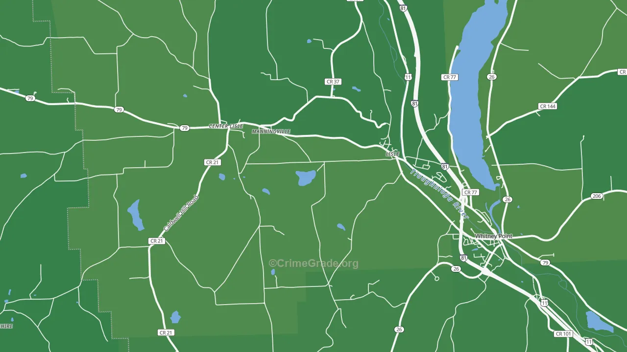 Lisle, NY Map of Vehicle Theft Rates