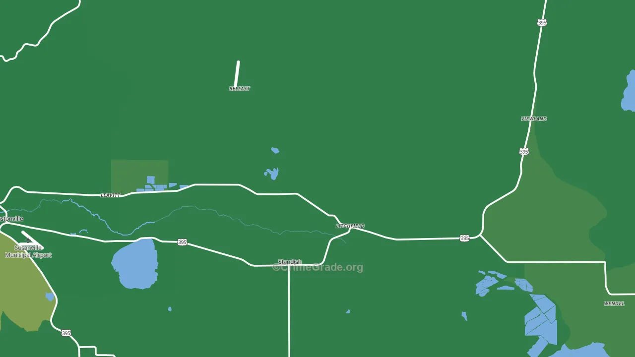 Litchfield, CA Map of Vehicle Theft Rates