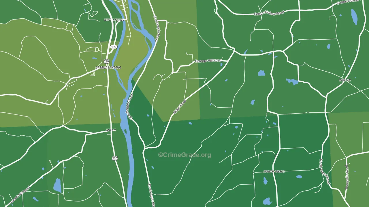 Litchfield, PA Map of Vehicle Theft Rates