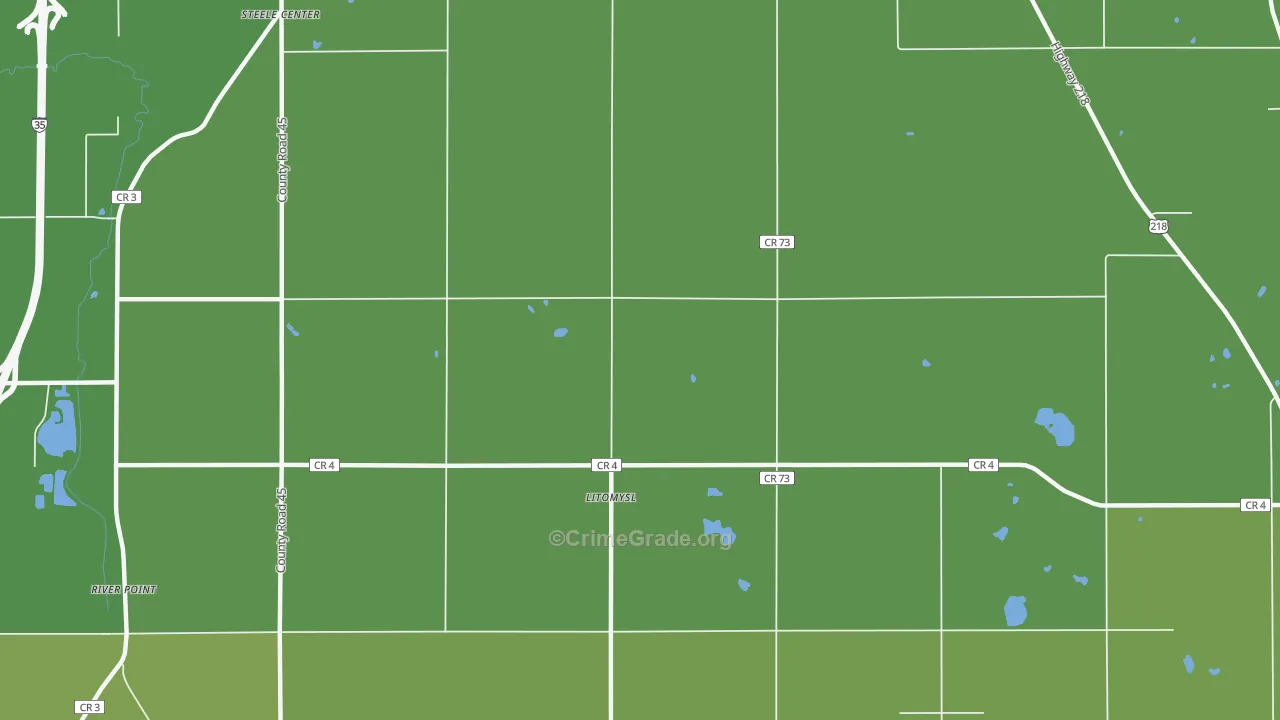 Litomysl, MN Map of Vehicle Theft Rates