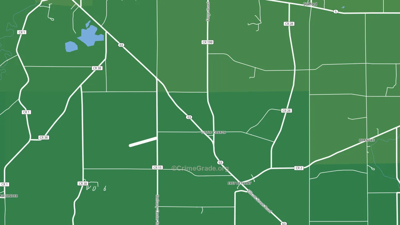 Little Canada, NY Map of Vehicle Theft Rates