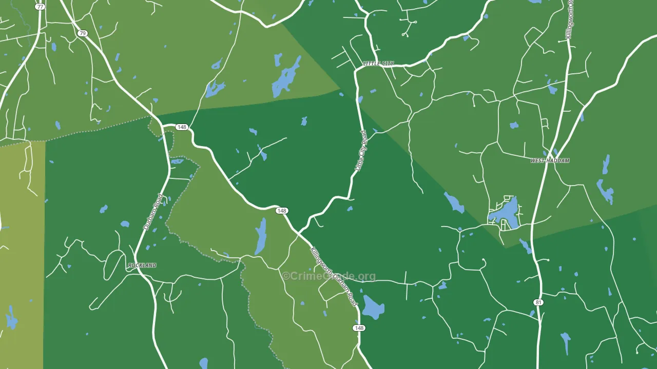 Little City, CT Map of Vehicle Theft Rates