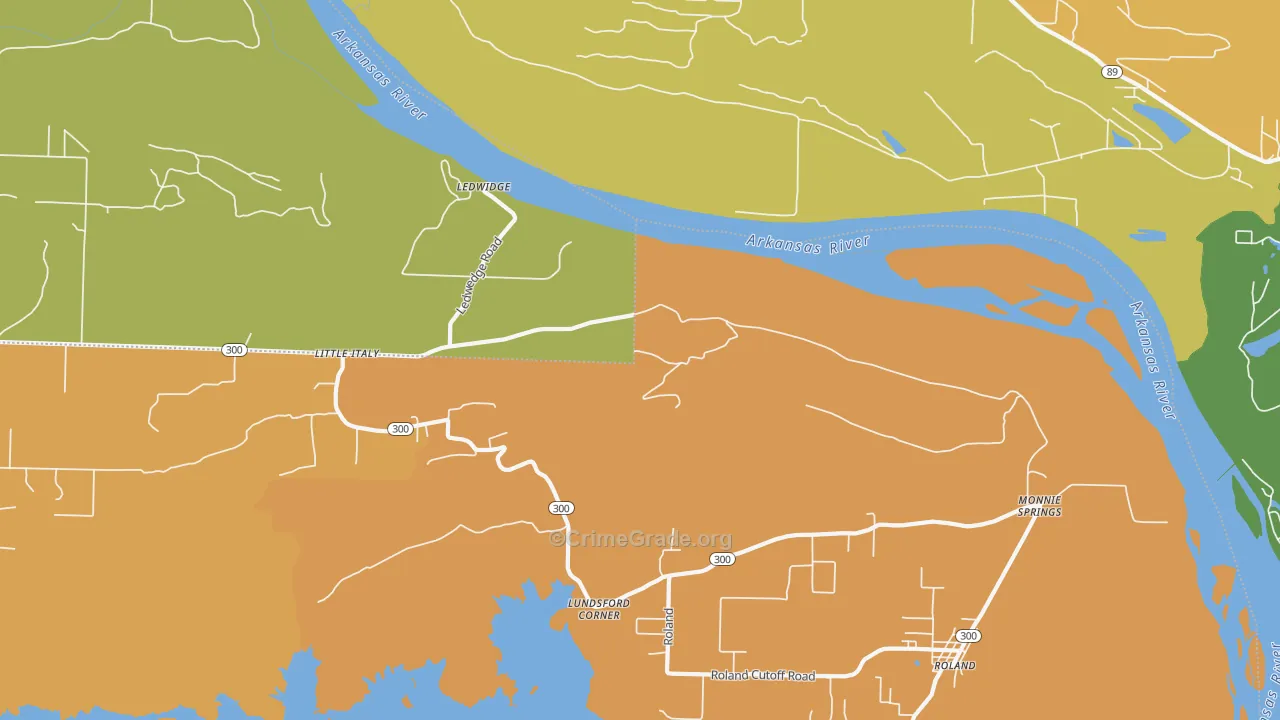 Little Italy, AR Map of Vehicle Theft Rates