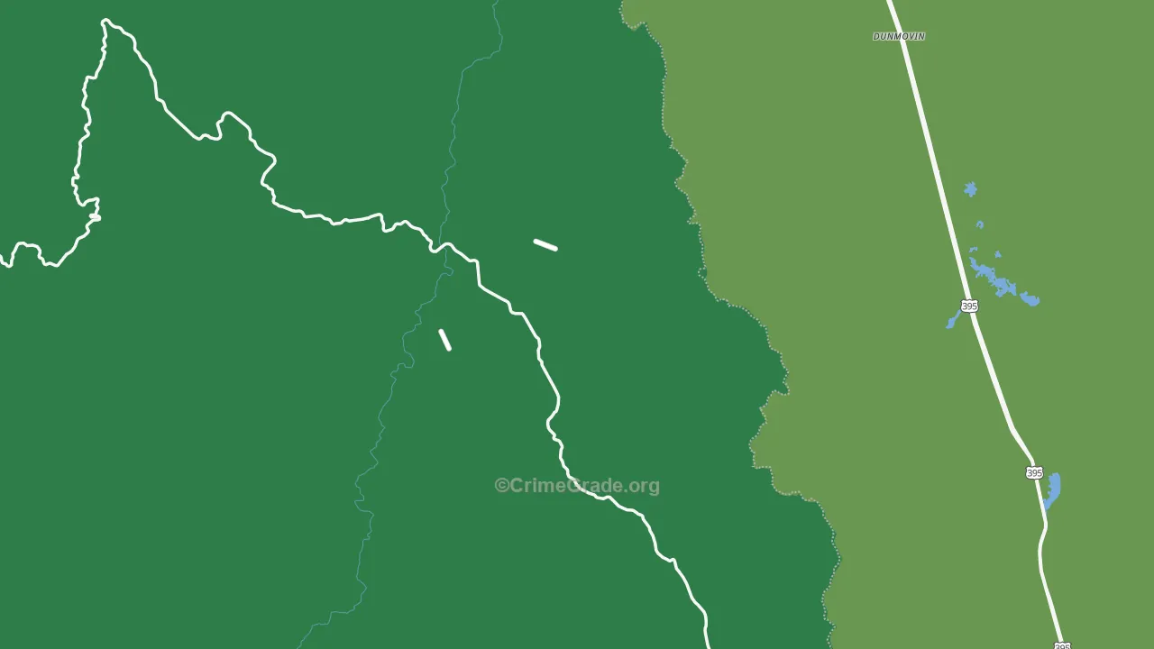 Little Lake, CA Map of Vehicle Theft Rates