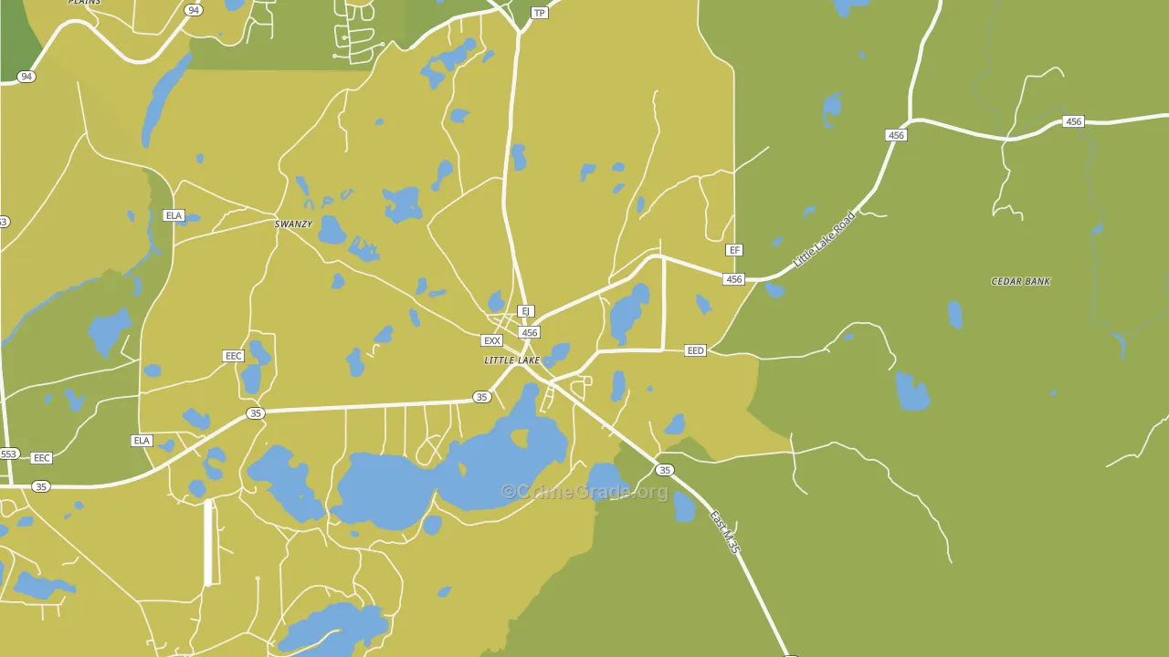 Little Lake, MI Map of Vehicle Theft Rates
