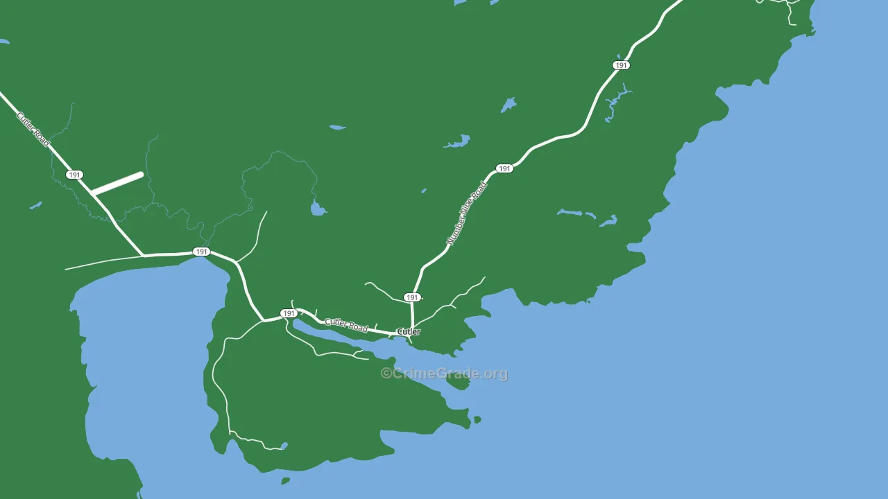 Little Machias, ME Map of Vehicle Theft Rates