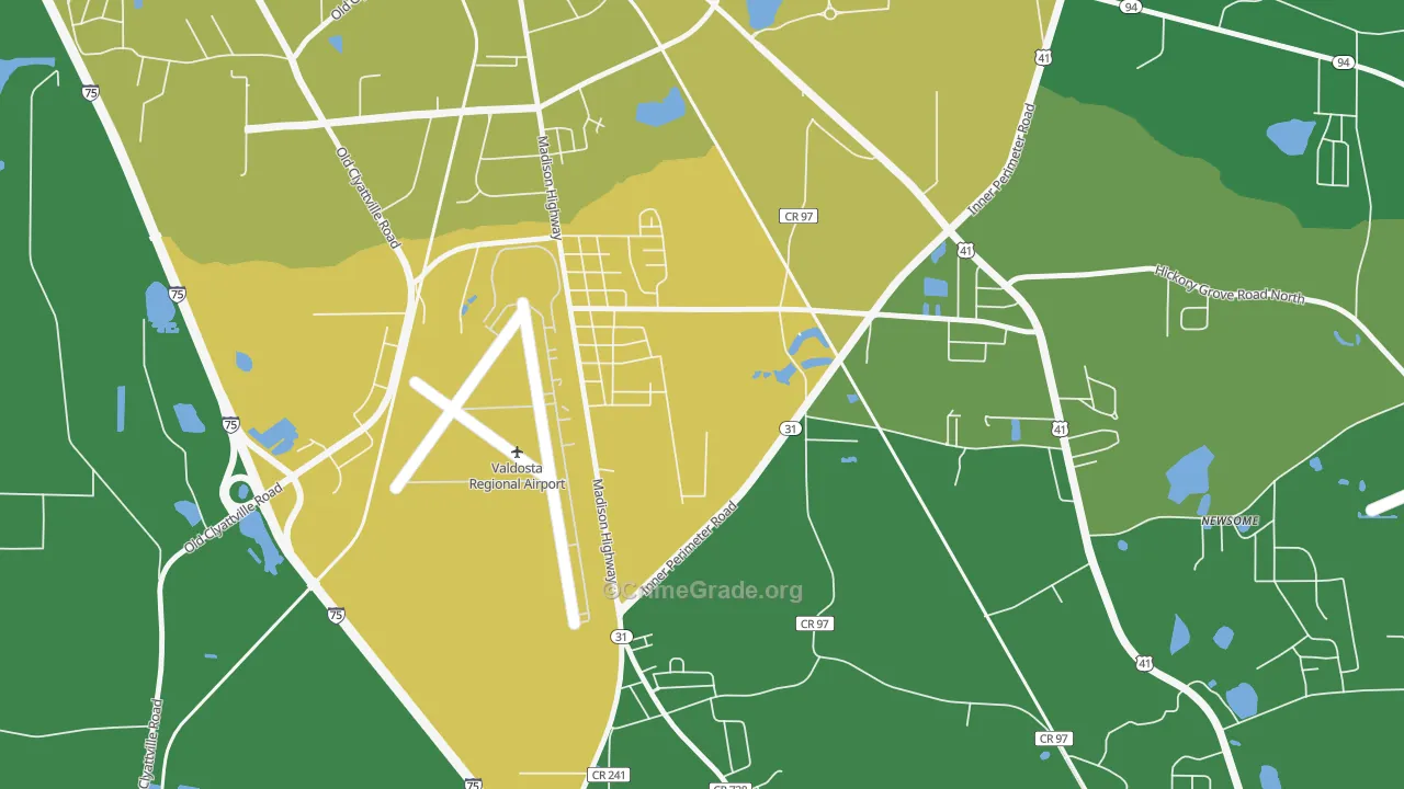 Little Miami, GA Map of Vehicle Theft Rates