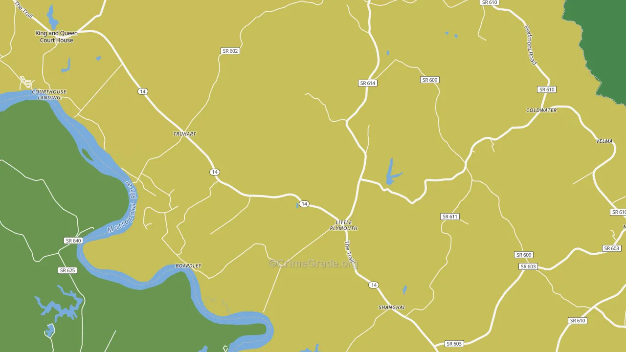 Little Plymouth, VA Map of Vehicle Theft Rates