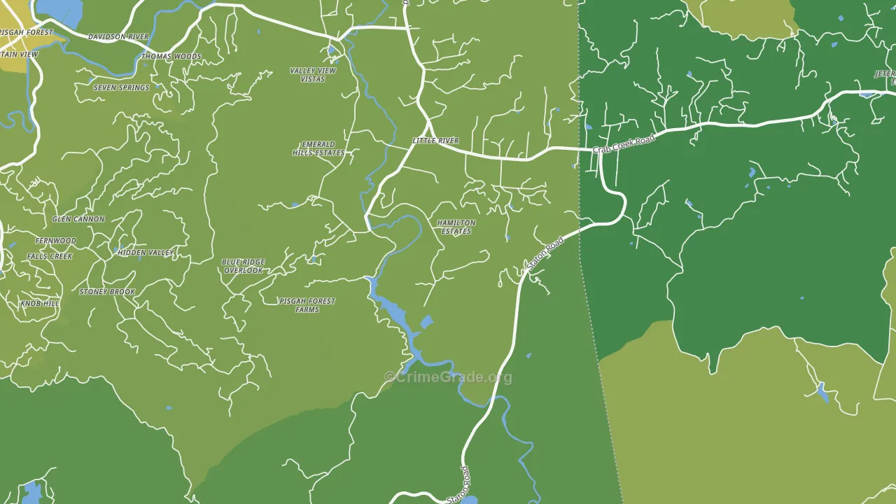 Little River, NC Map of Vehicle Theft Rates