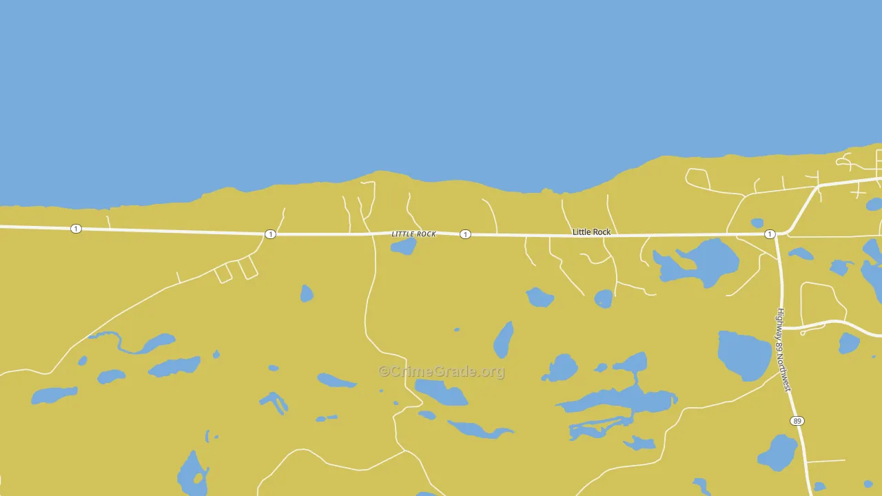 Little Rock, MN Map of Vehicle Theft Rates