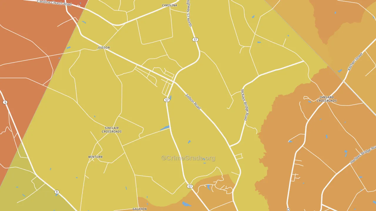 Little Rock, SC Map of Vehicle Theft Rates