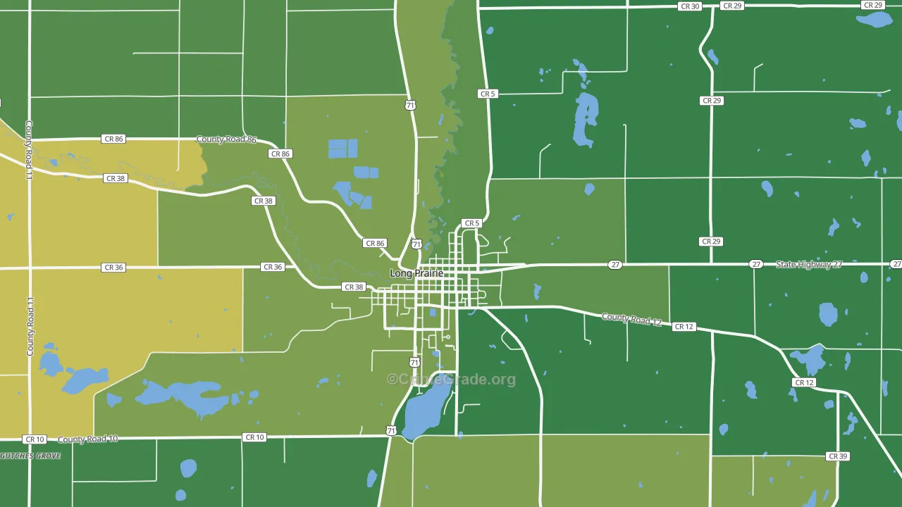 Little Sauk, MN Map of Vehicle Theft Rates