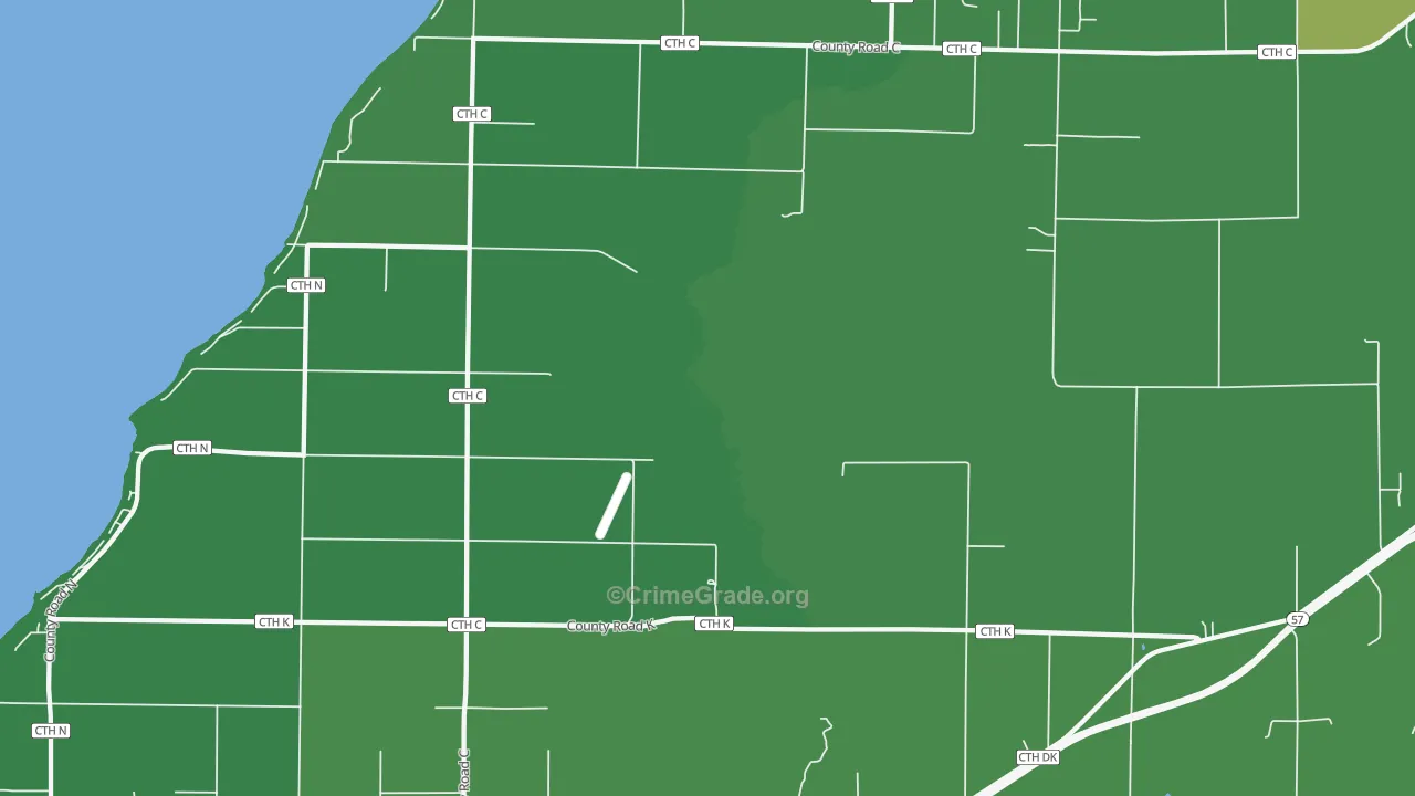 Little Sturgeon, WI Map of Vehicle Theft Rates