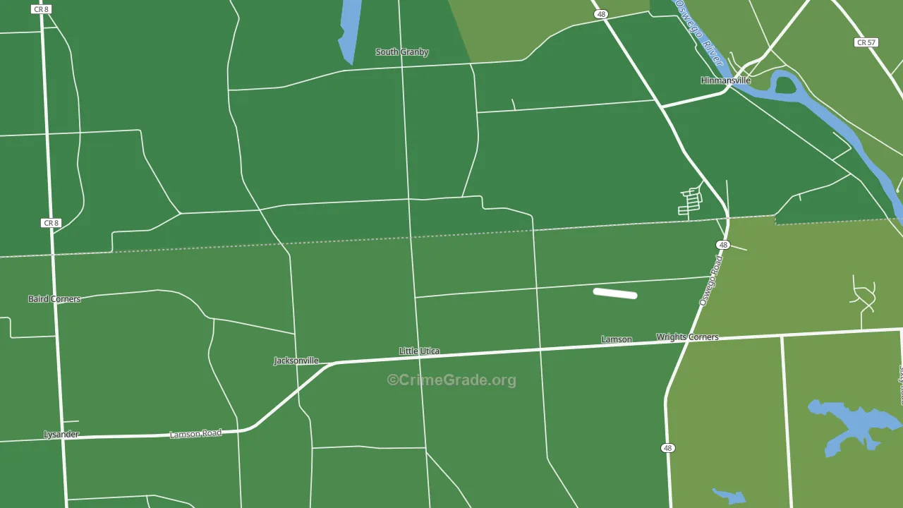 Little Utica, NY Map of Vehicle Theft Rates