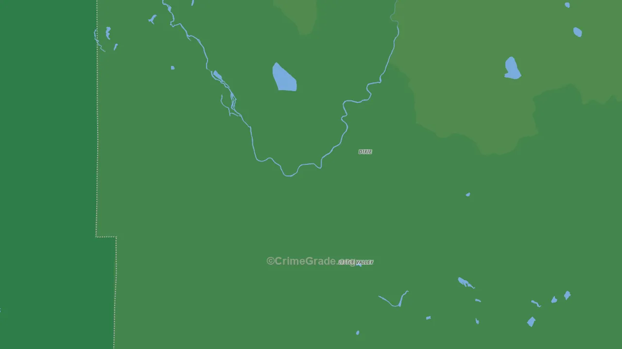 Little Valley, CA Map of Vehicle Theft Rates
