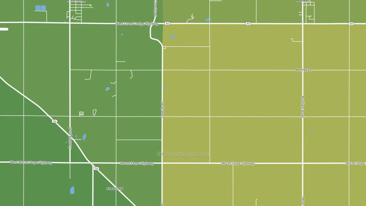 Little Venice, MI Map of Vehicle Theft Rates
