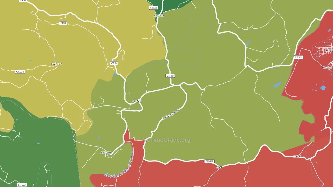 Little, WV Map of Vehicle Theft Rates