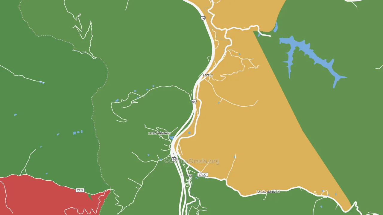 Lively, WV Map of Vehicle Theft Rates