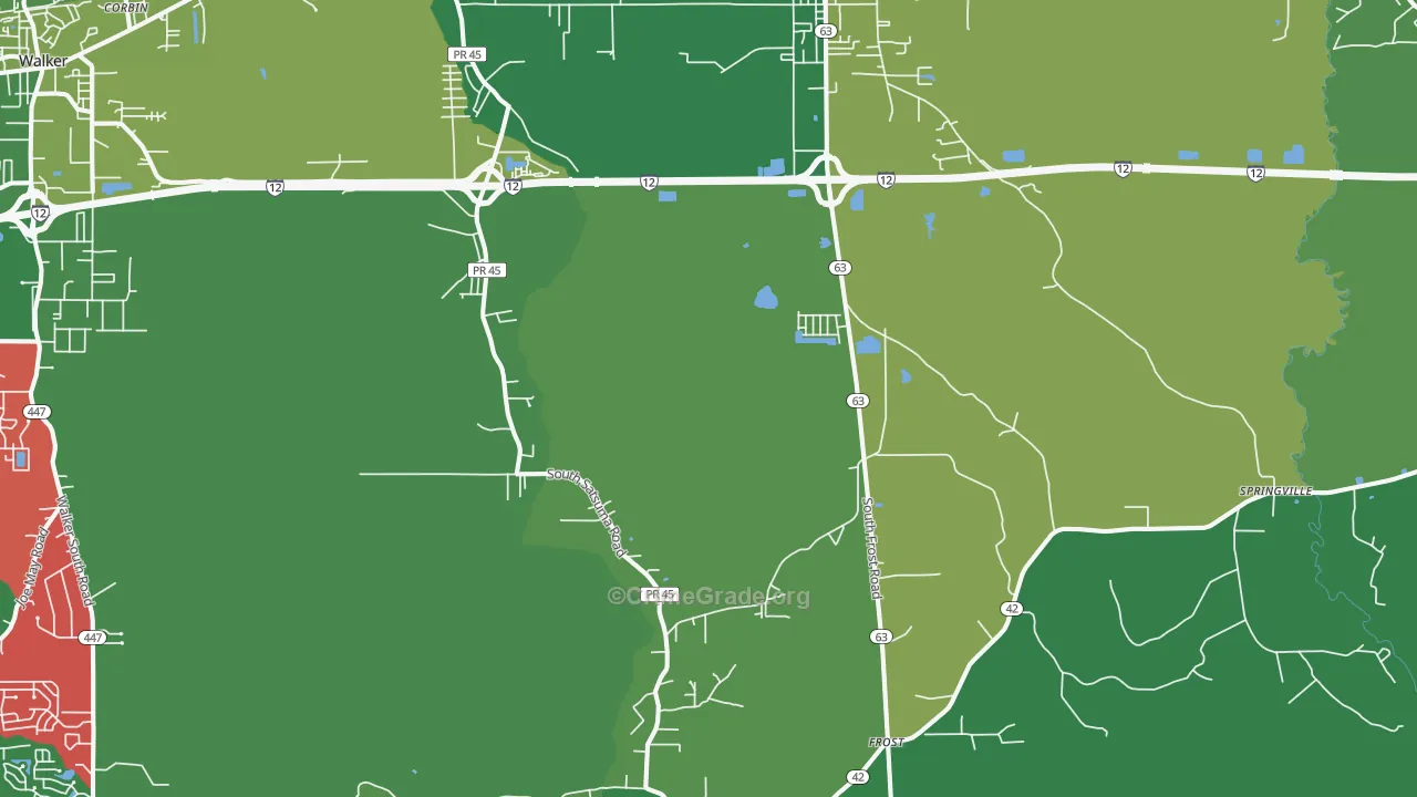 Livingston, LA Map of Vehicle Theft Rates
