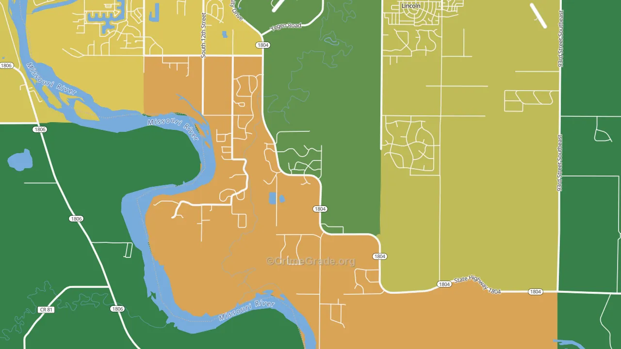 Livona, ND Map of Vehicle Theft Rates