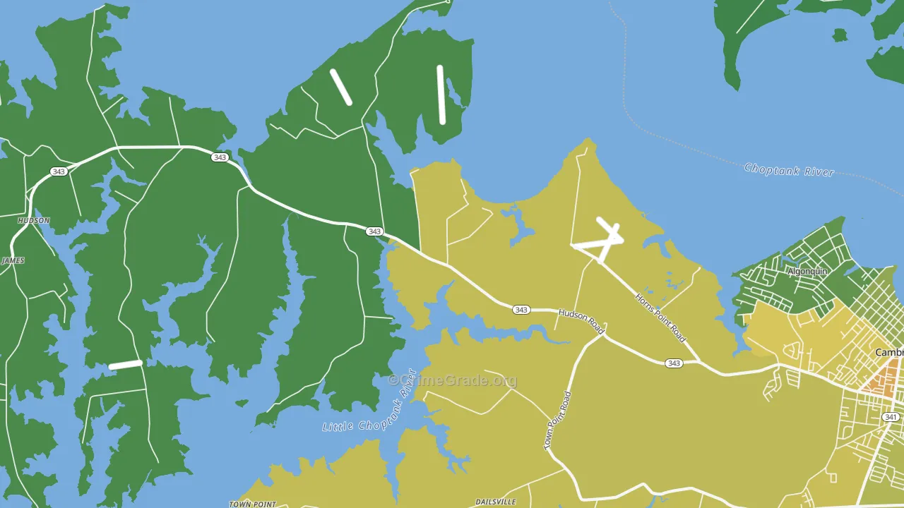 Lloyds, MD Map of Vehicle Theft Rates