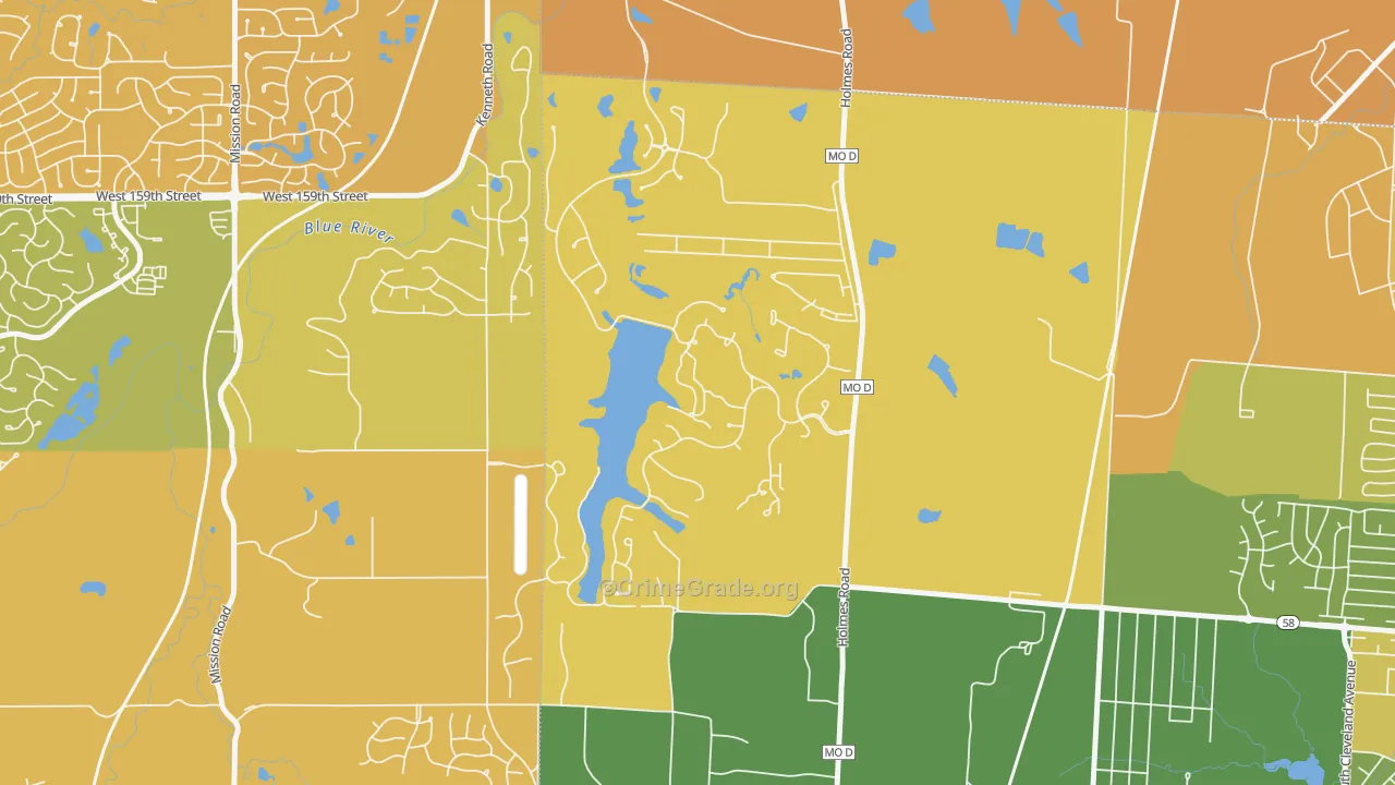 Loch Lloyd, MO Map of Vehicle Theft Rates