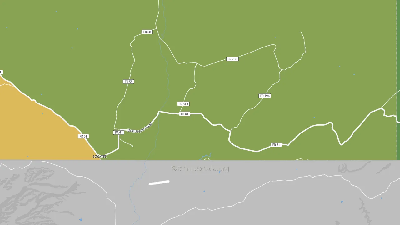 Lochiel, AZ Map of Vehicle Theft Rates
