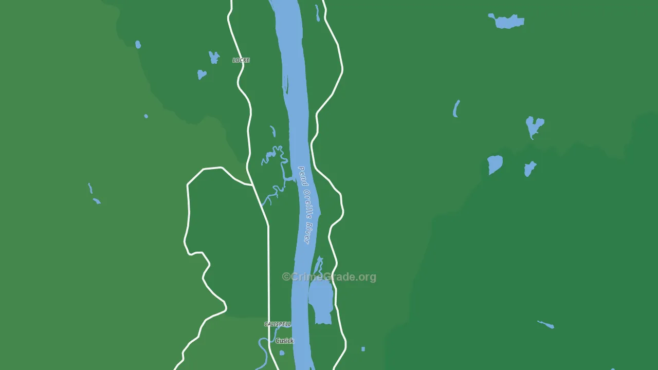 Locke, WA Map of Vehicle Theft Rates