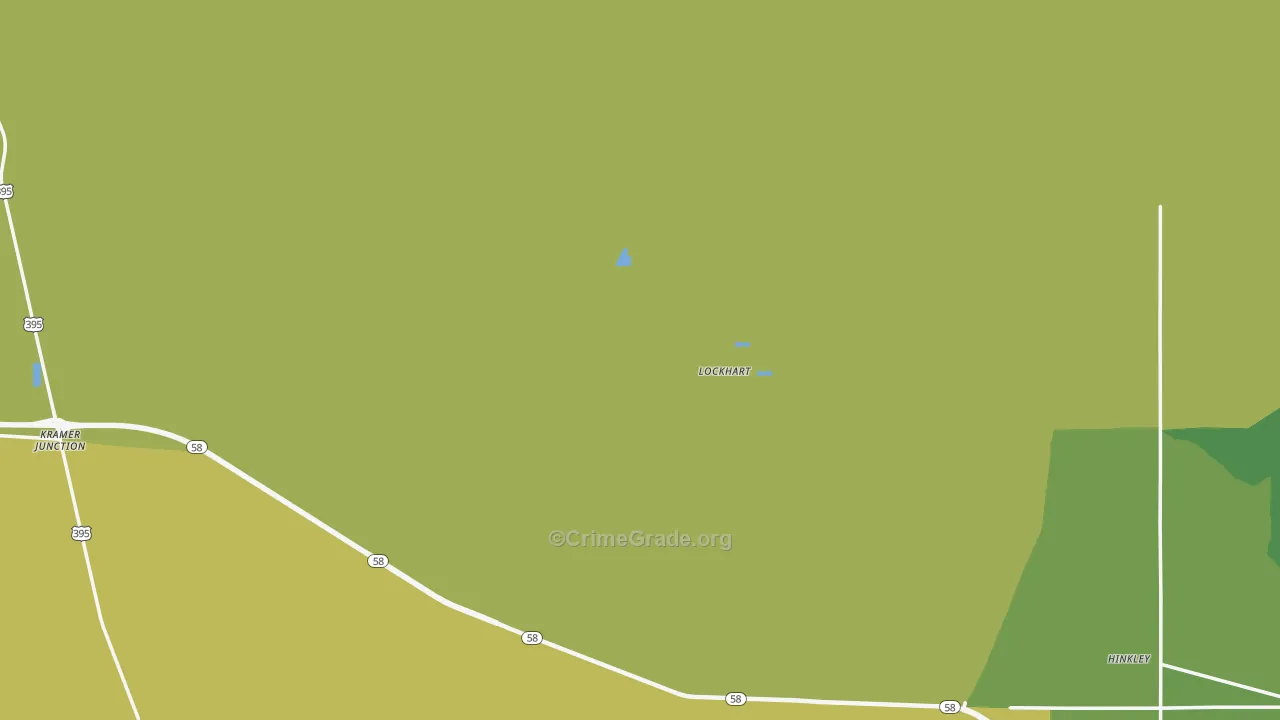 Lockhart, CA Map of Vehicle Theft Rates