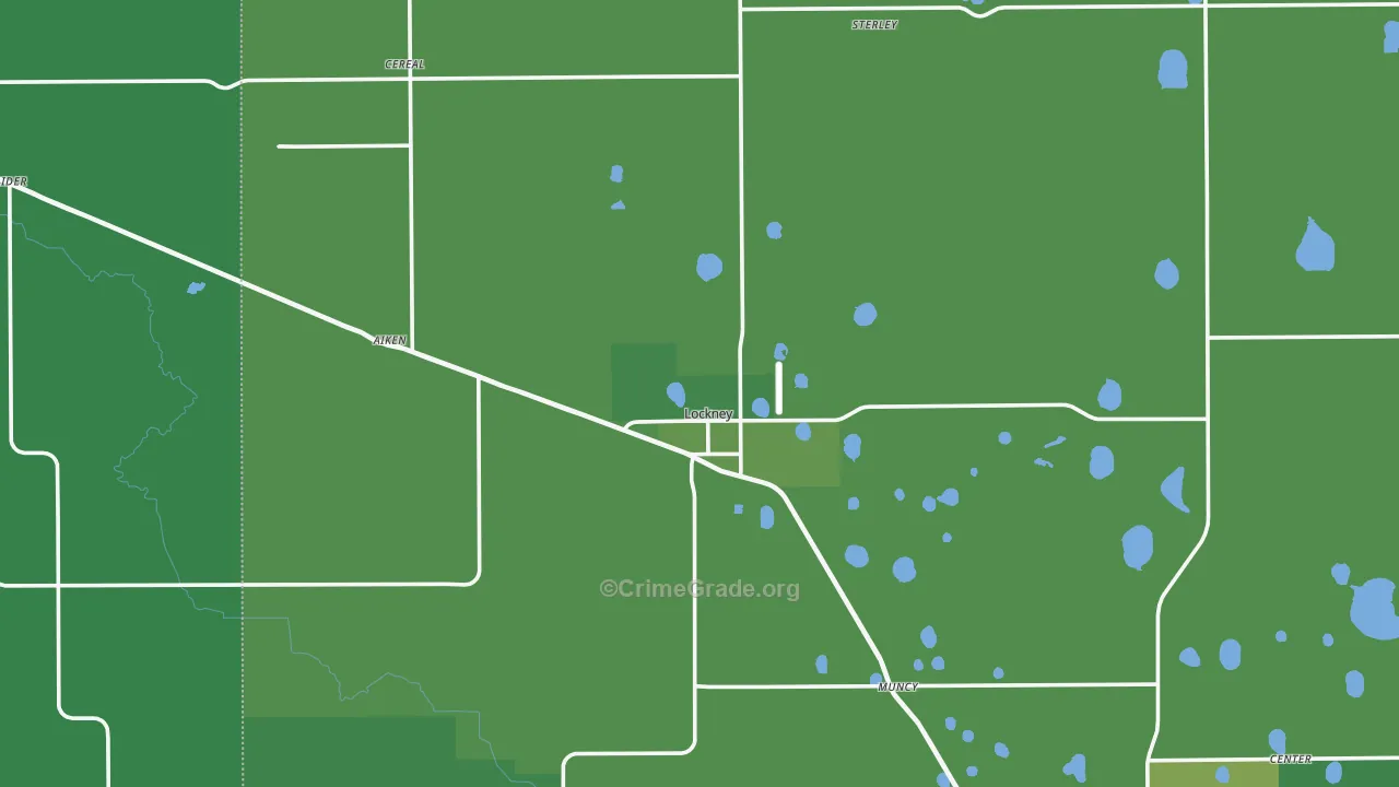 Lockney, TX Map of Vehicle Theft Rates