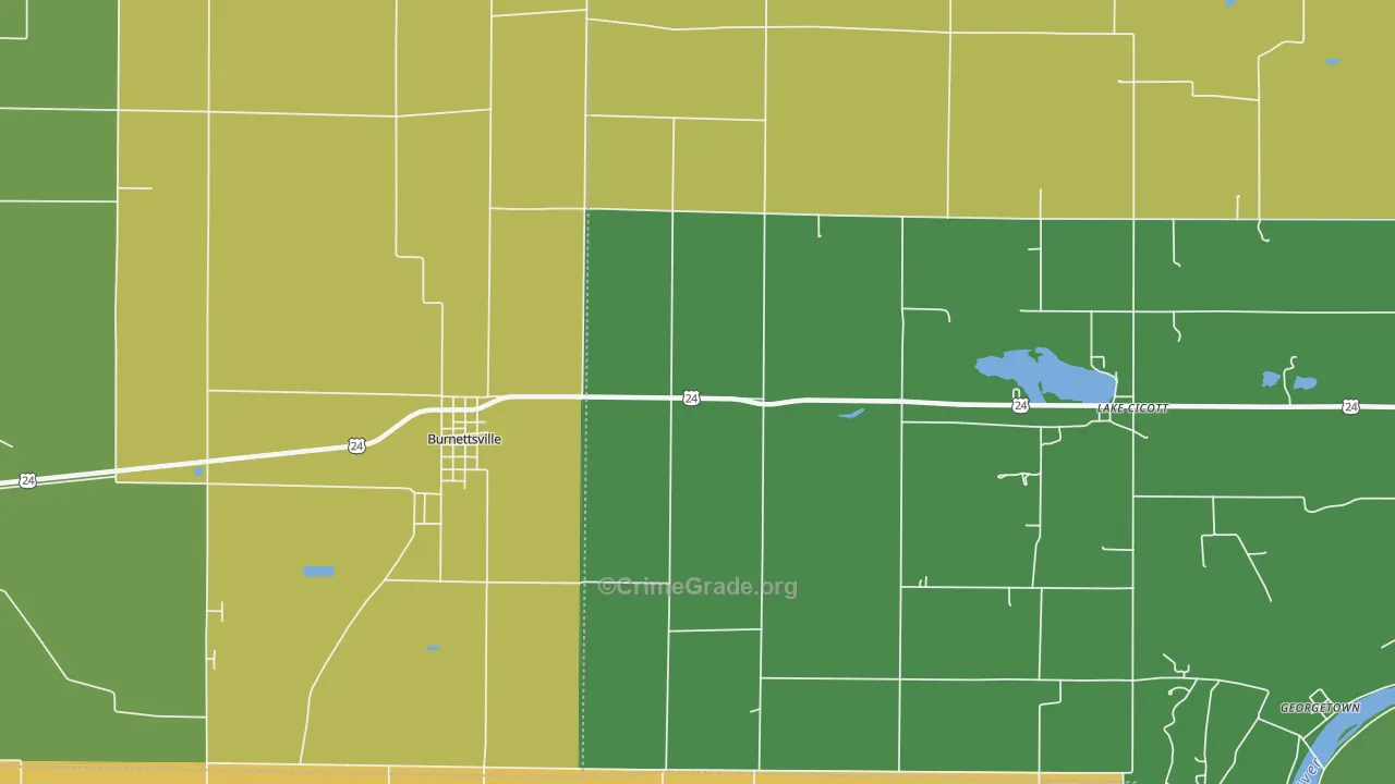 Lockport, IN Map of Vehicle Theft Rates