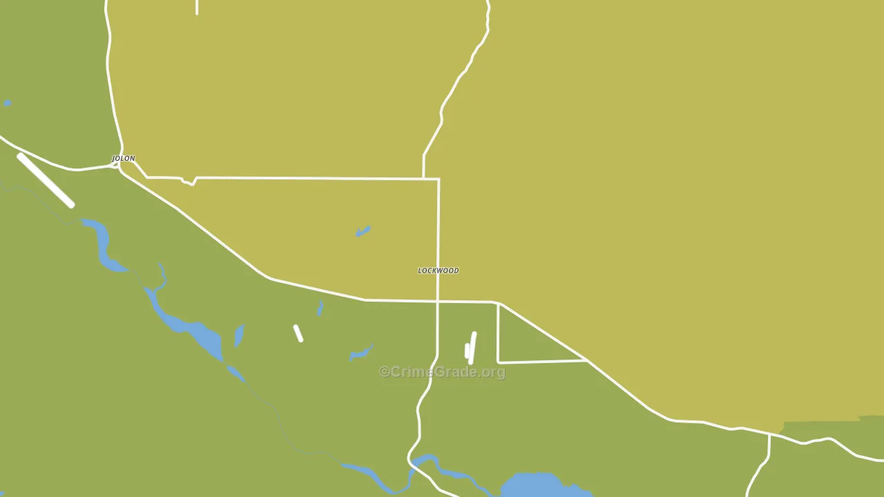 Lockwood, CA Map of Vehicle Theft Rates