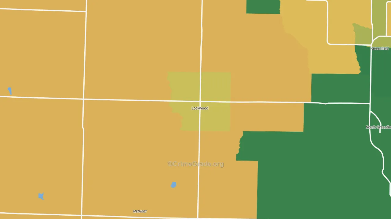 Lockwood, MO Map of Vehicle Theft Rates