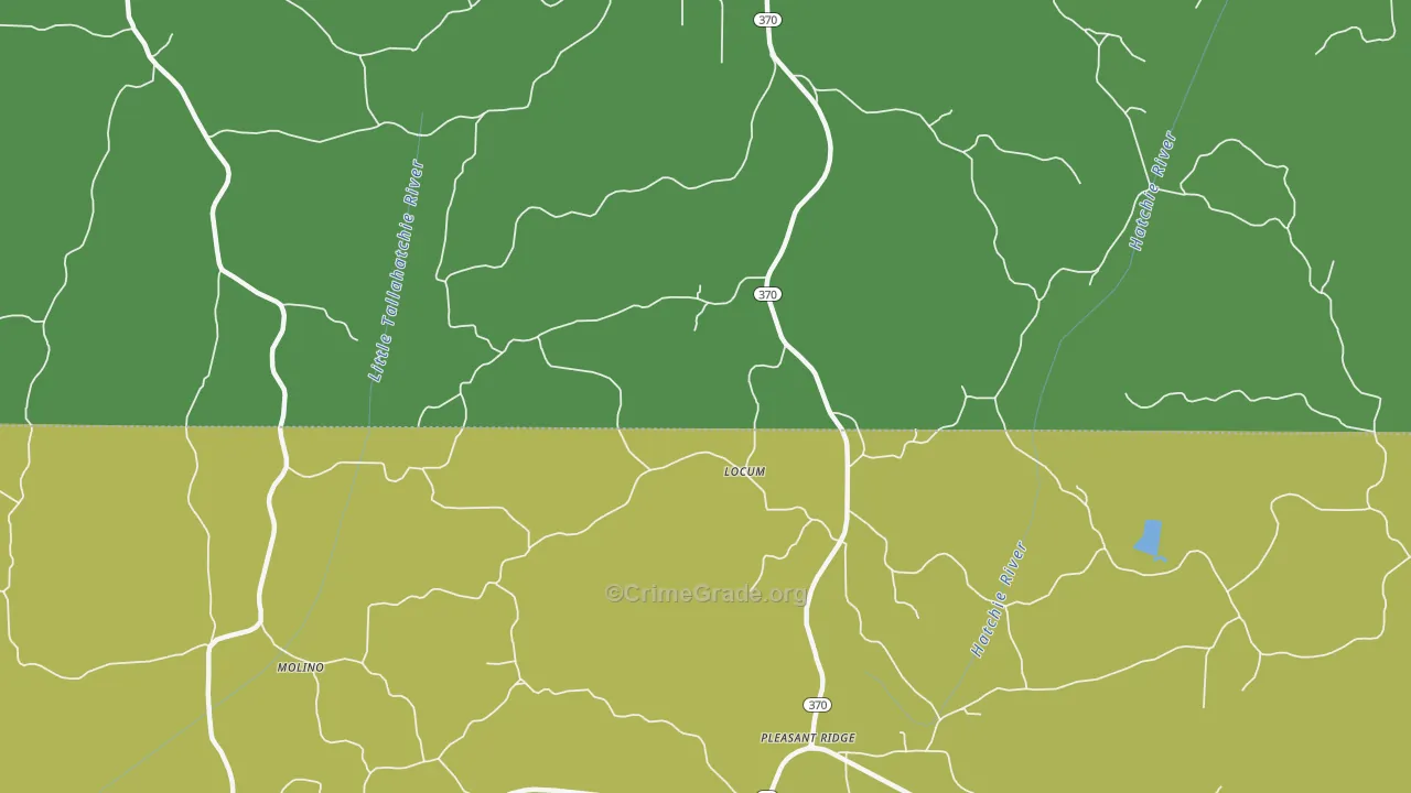Locum, MS Map of Vehicle Theft Rates