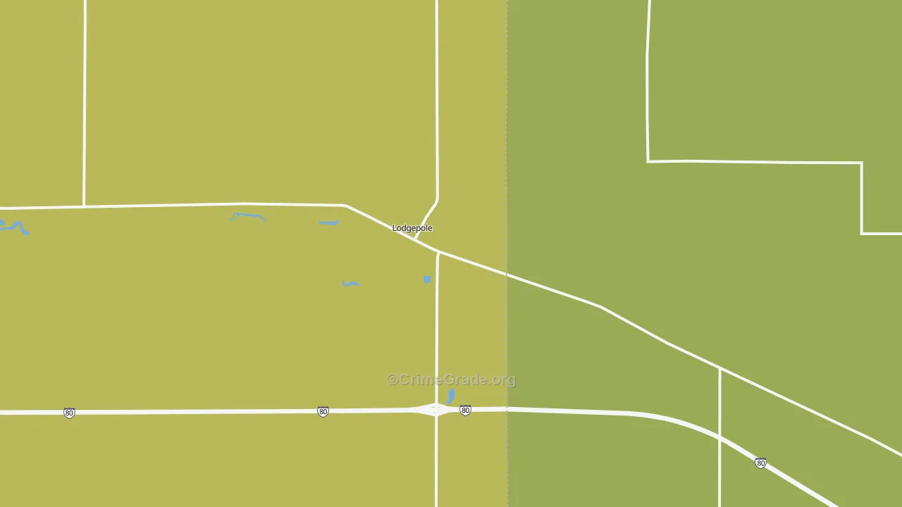 Lodgepole, NE Map of Vehicle Theft Rates