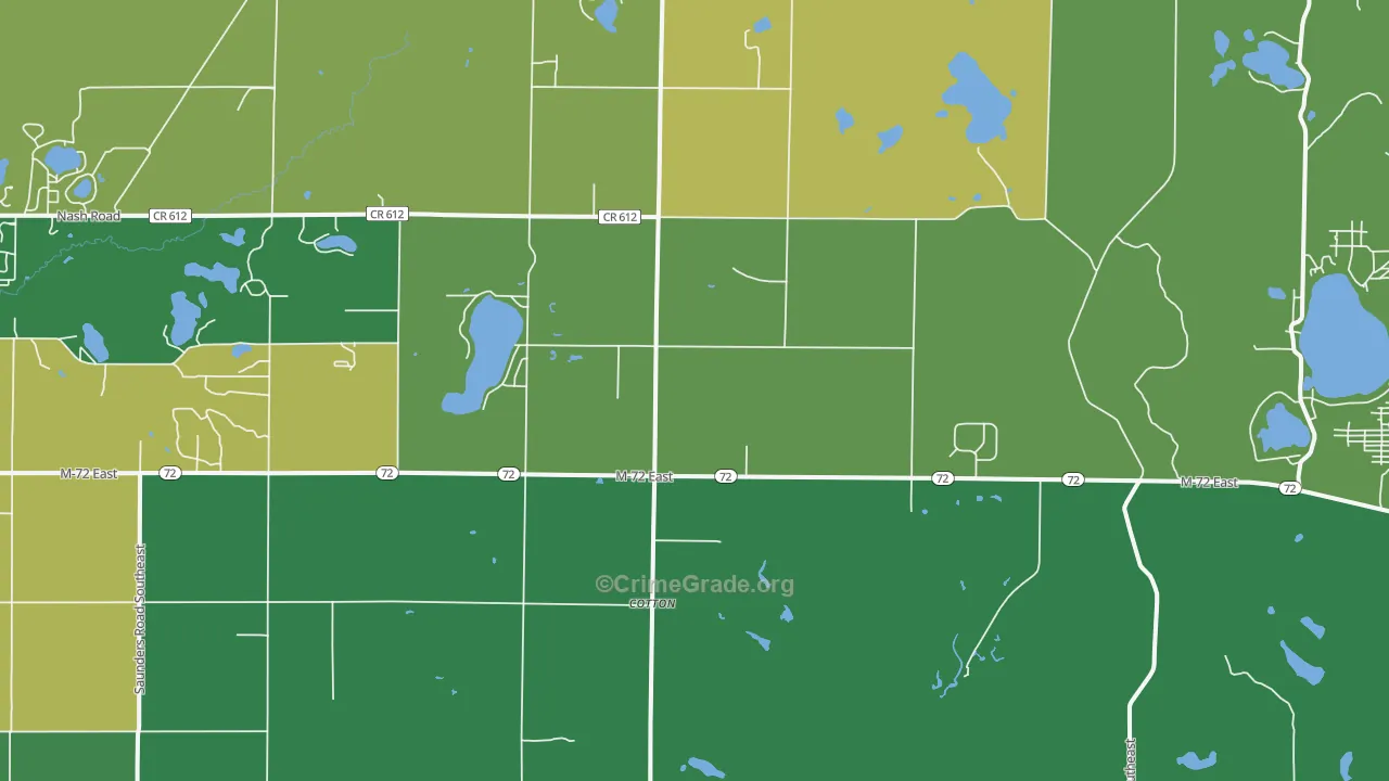 Lodi, MI Map of Vehicle Theft Rates