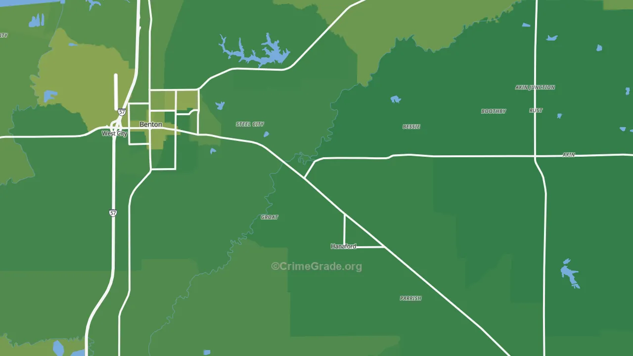Logan, IL Map of Vehicle Theft Rates